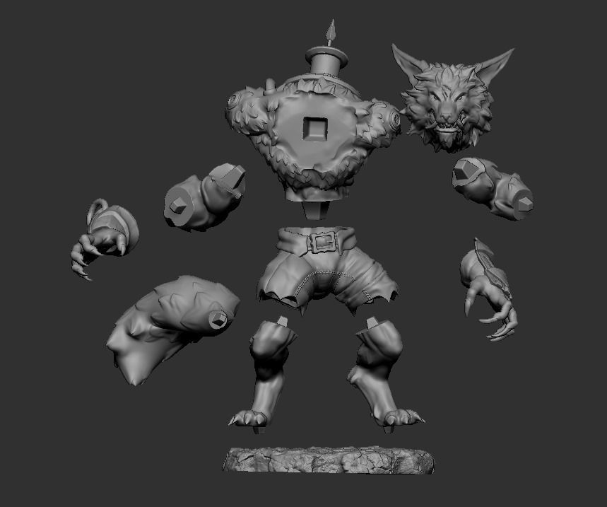 Warwick - League of Legends 3D print model_12