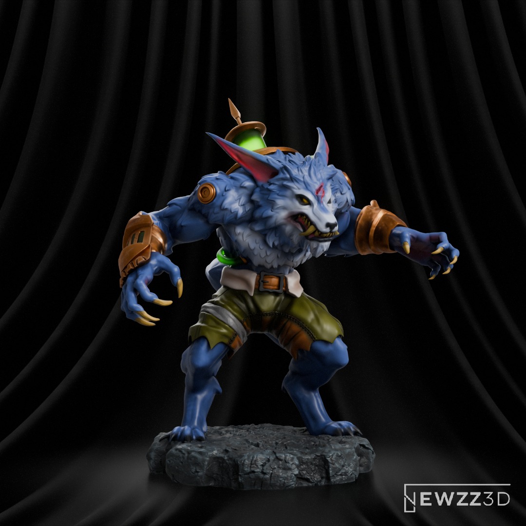 Warwick - League of Legends 3D print model_5
