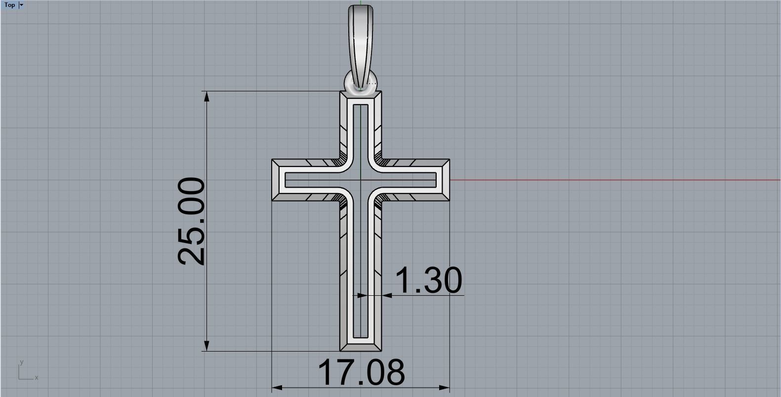 Lightweight  cross model 528 3D print model_6
