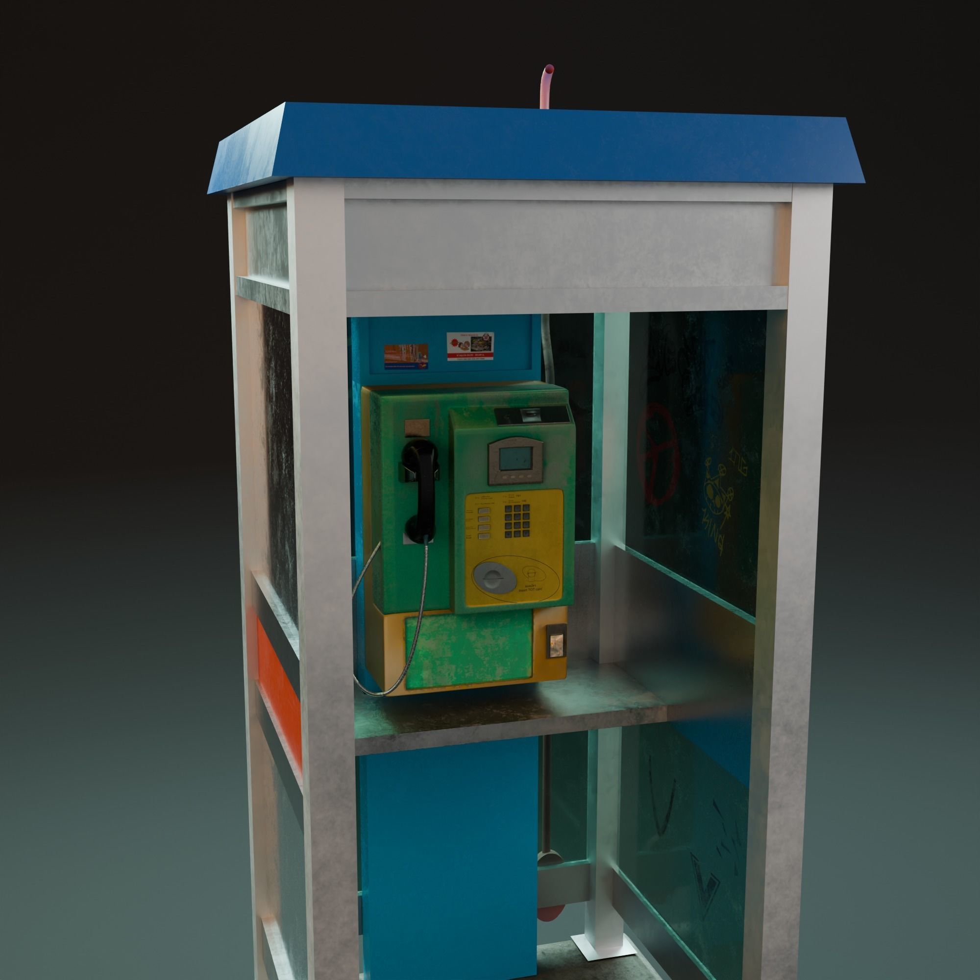 TelePhone Public in Thailand 3D model_3