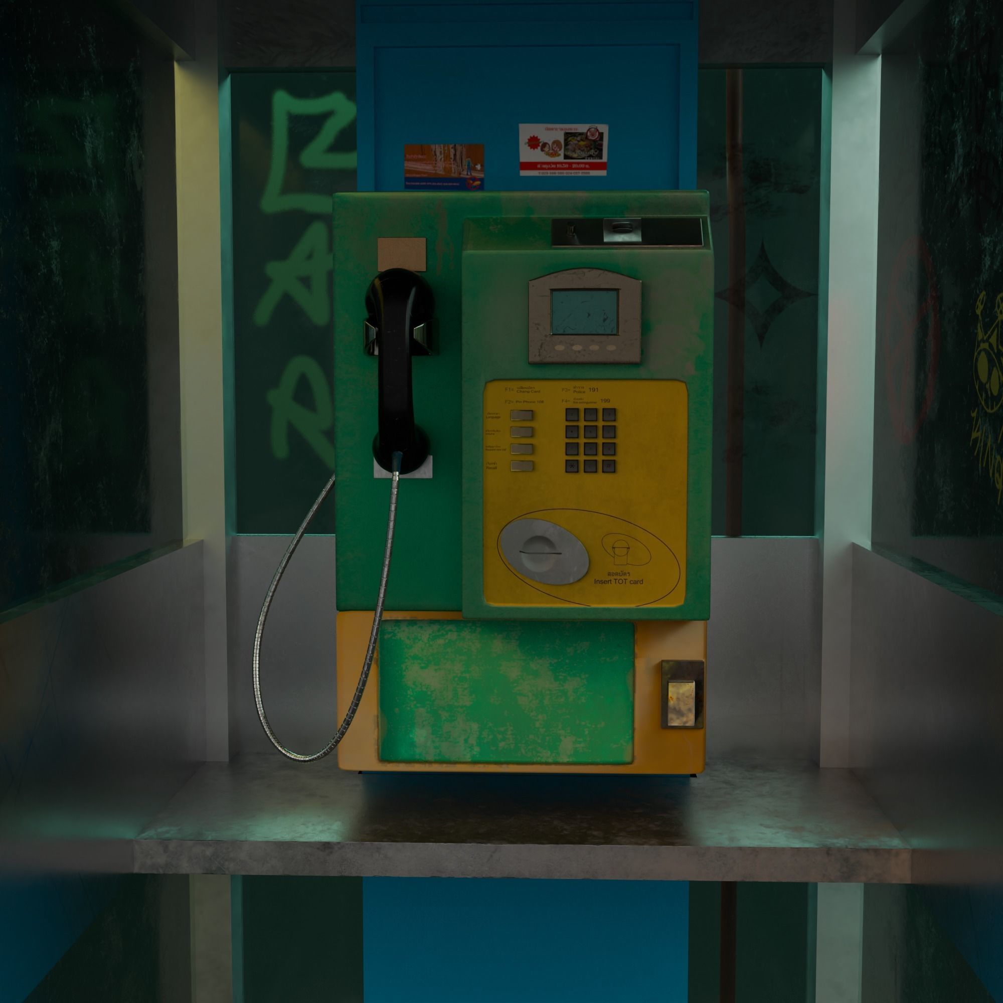 TelePhone Public in Thailand 3D model_5