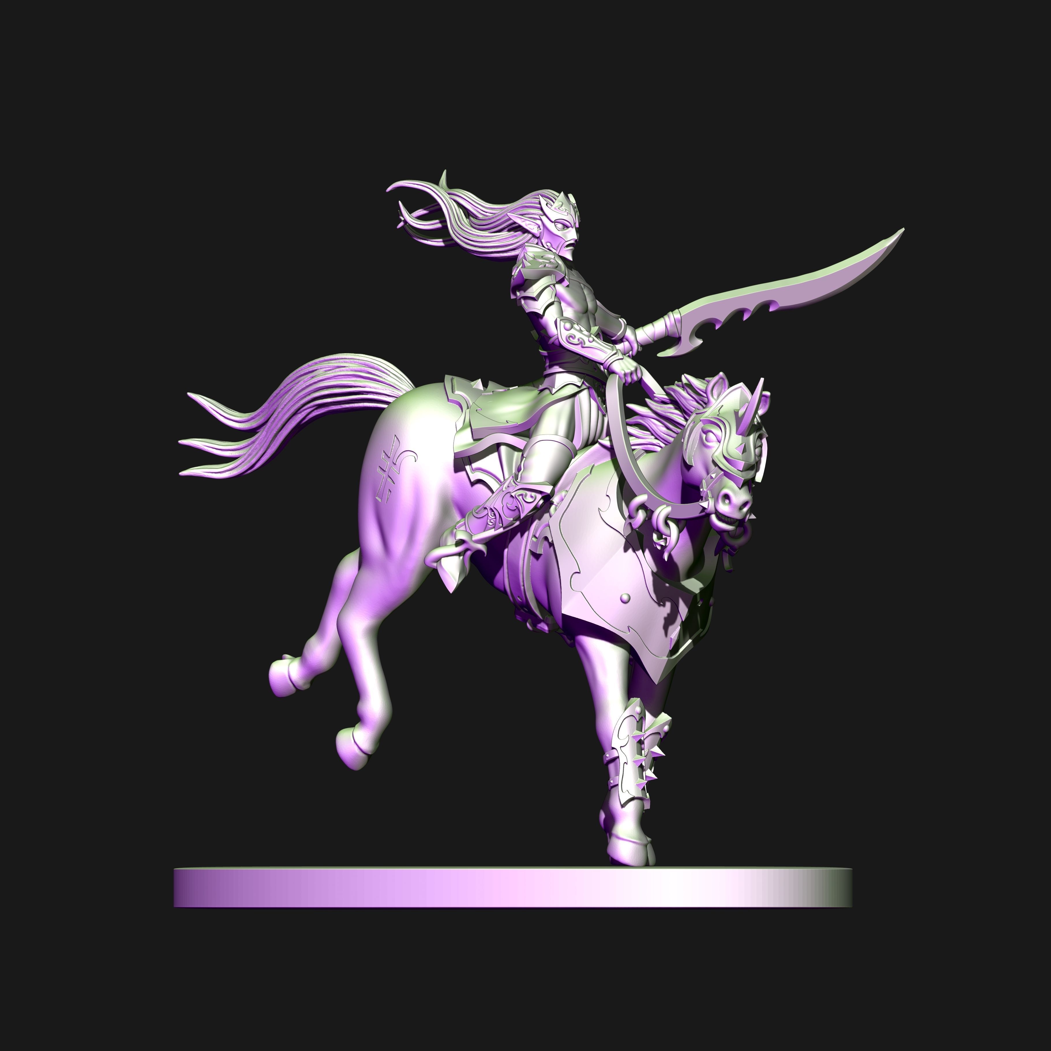 Dark elves Dread Acolytes unit  3D print model_21