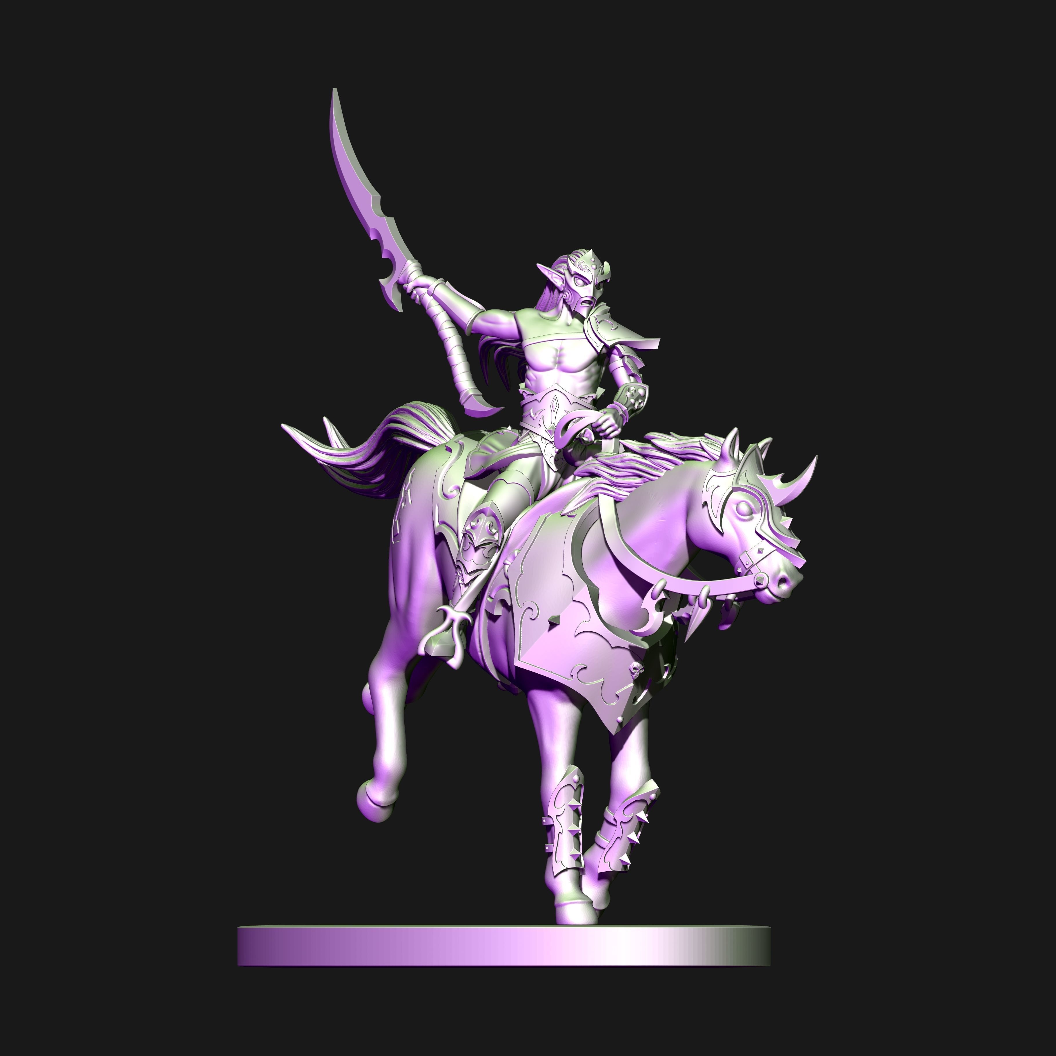 Dark elves Dread Acolytes unit  3D print model_17