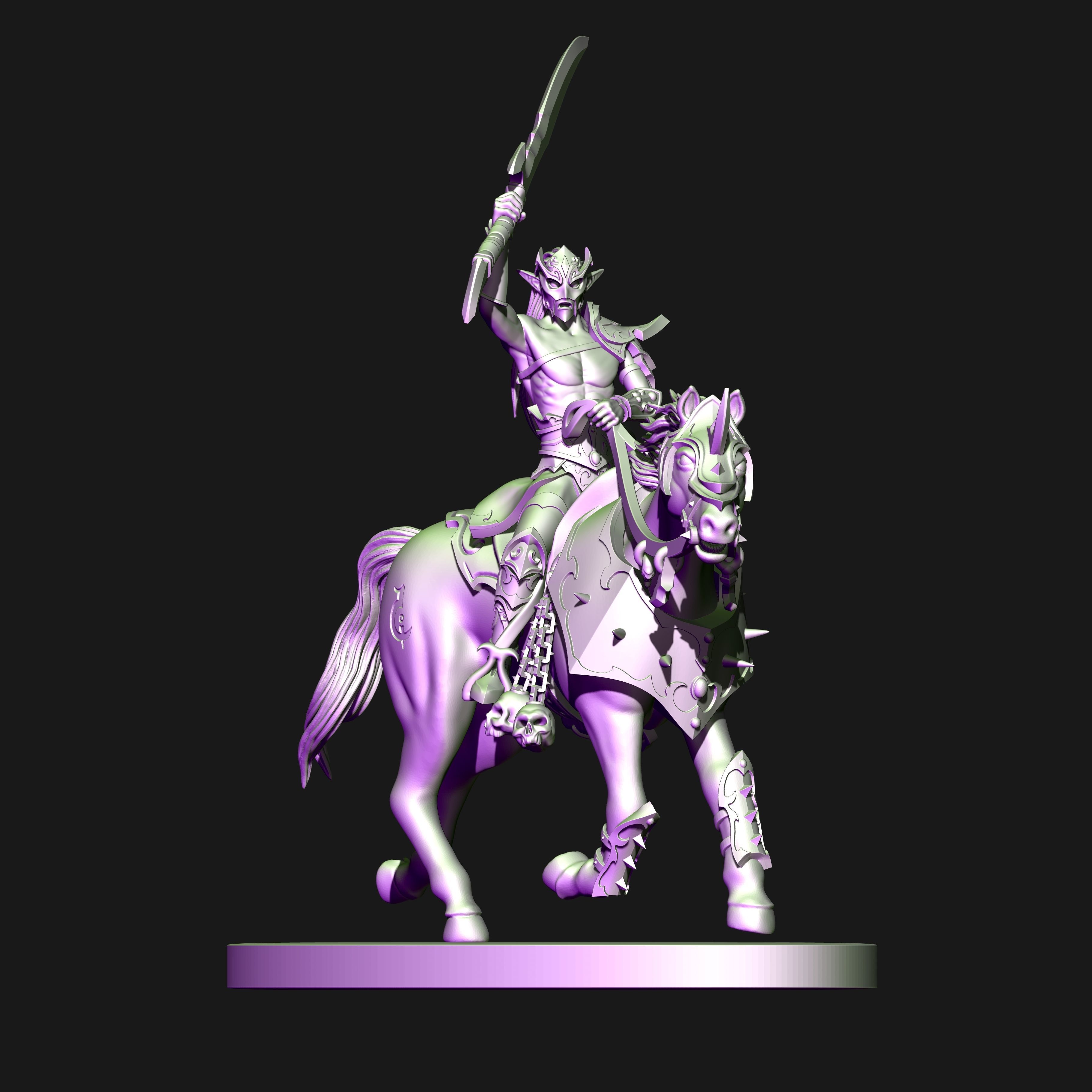 Dark elves Dread Acolytes unit  3D print model_19