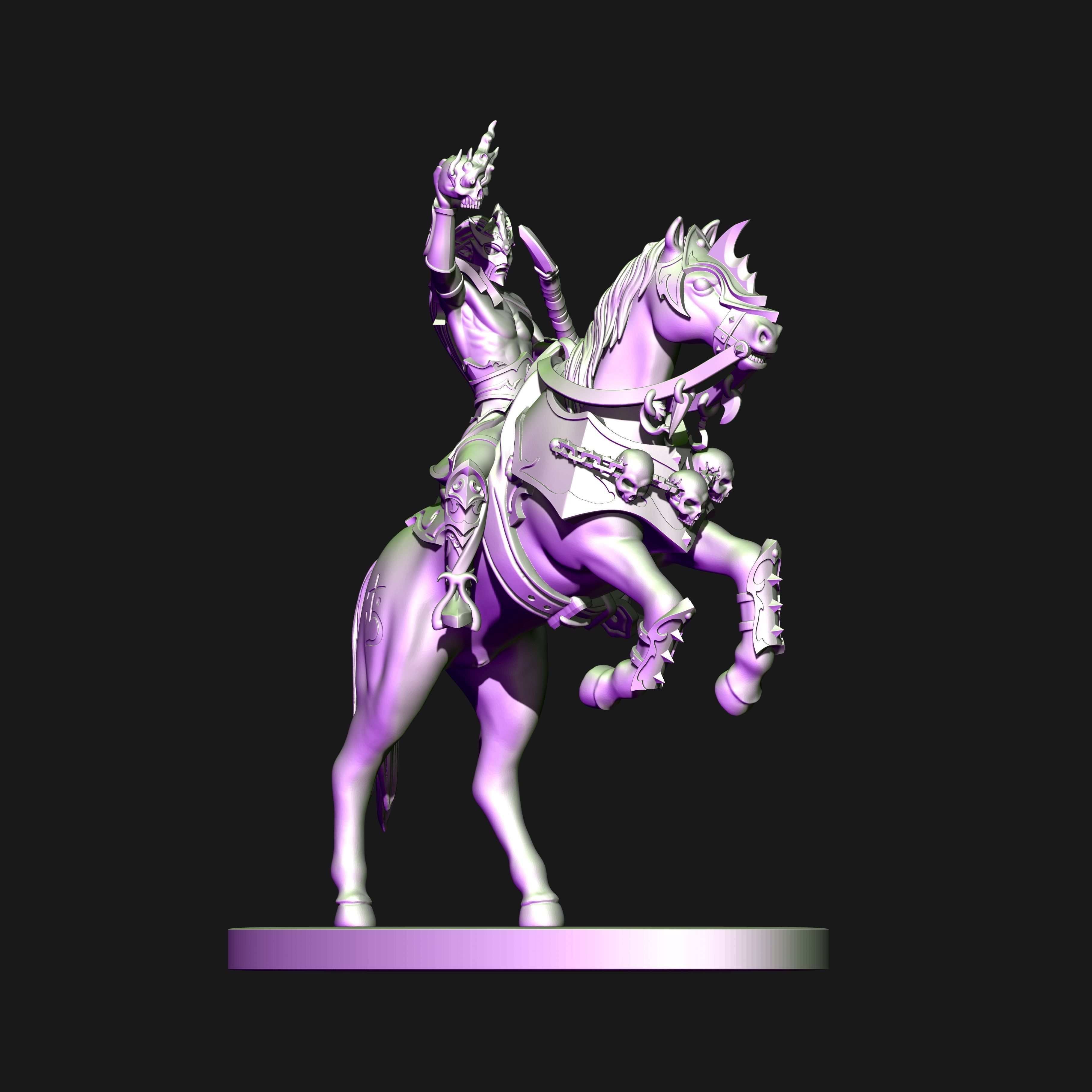 Dark elves Dread Acolytes unit  3D print model_11