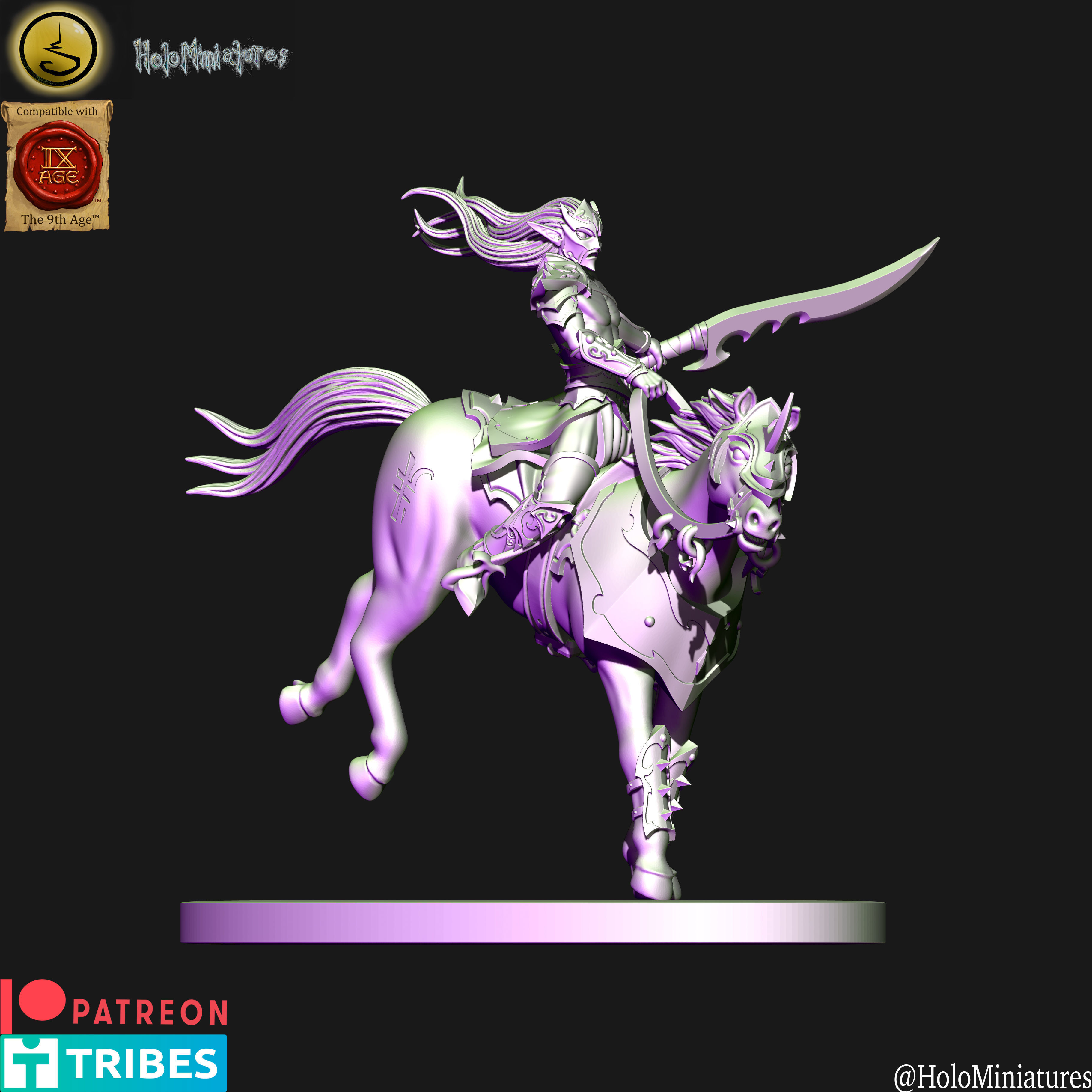 Dark elves Dread Acolytes unit  3D print model_20