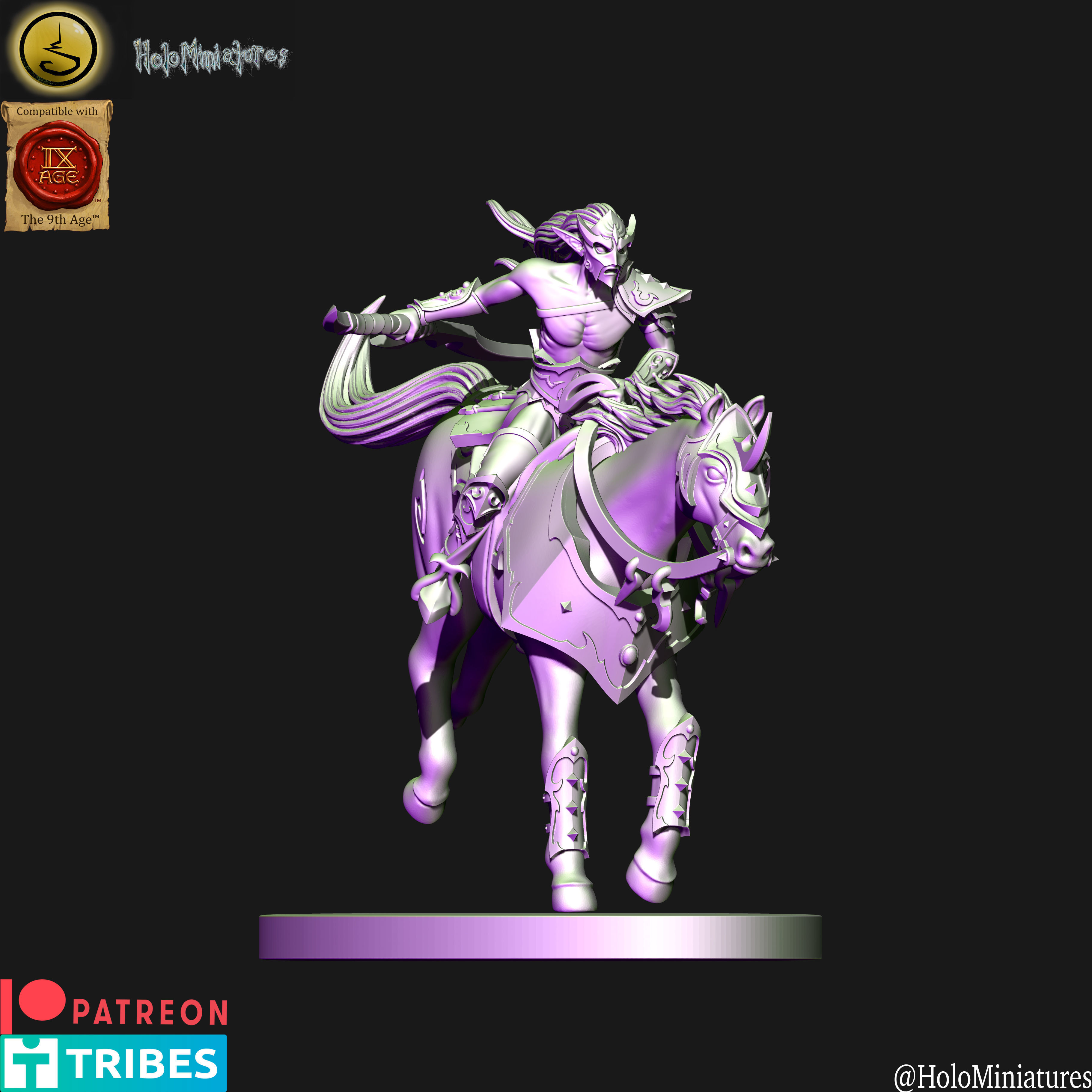 Dark elves Dread Acolytes unit  3D print model_12