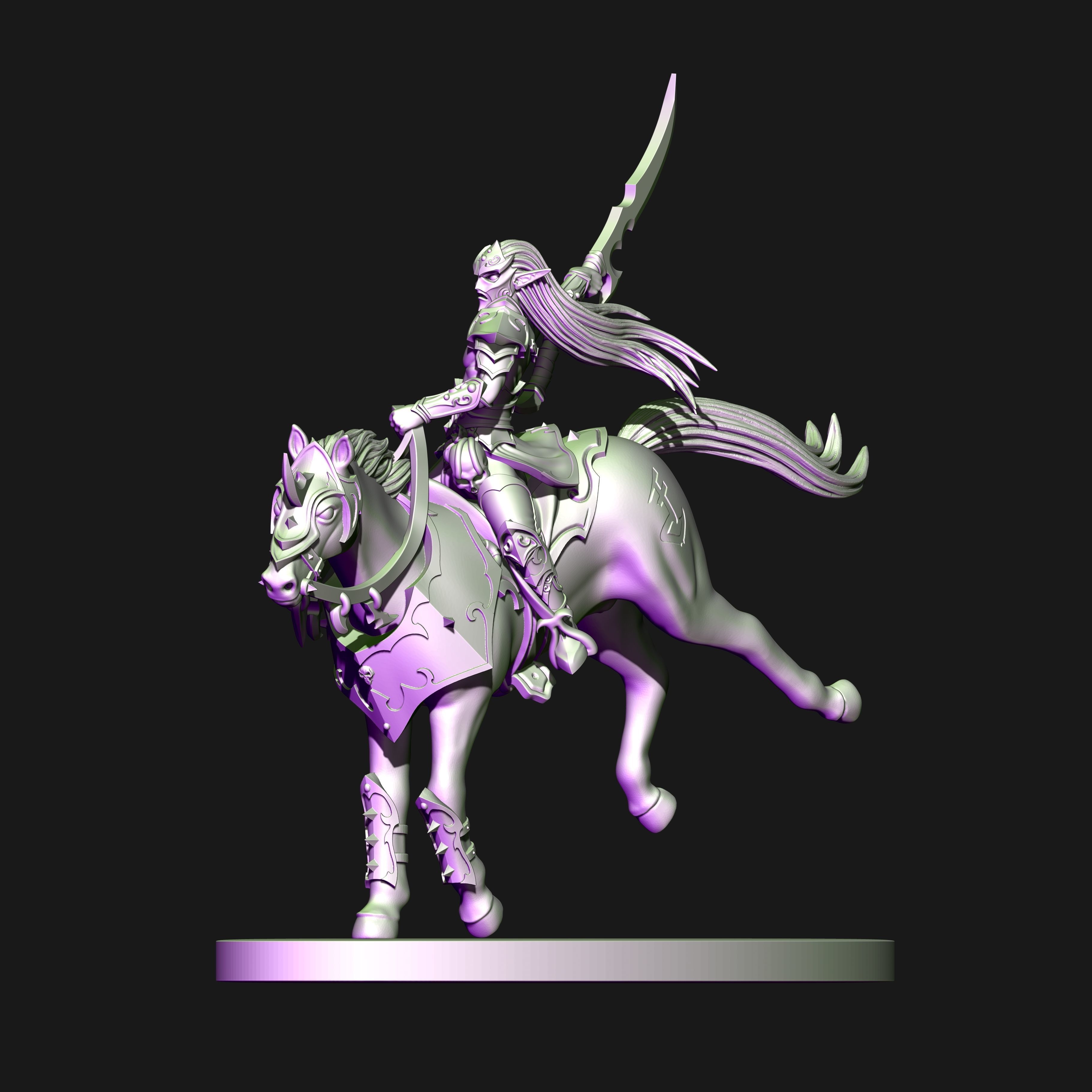 Dark elves Dread Acolytes unit  3D print model_7