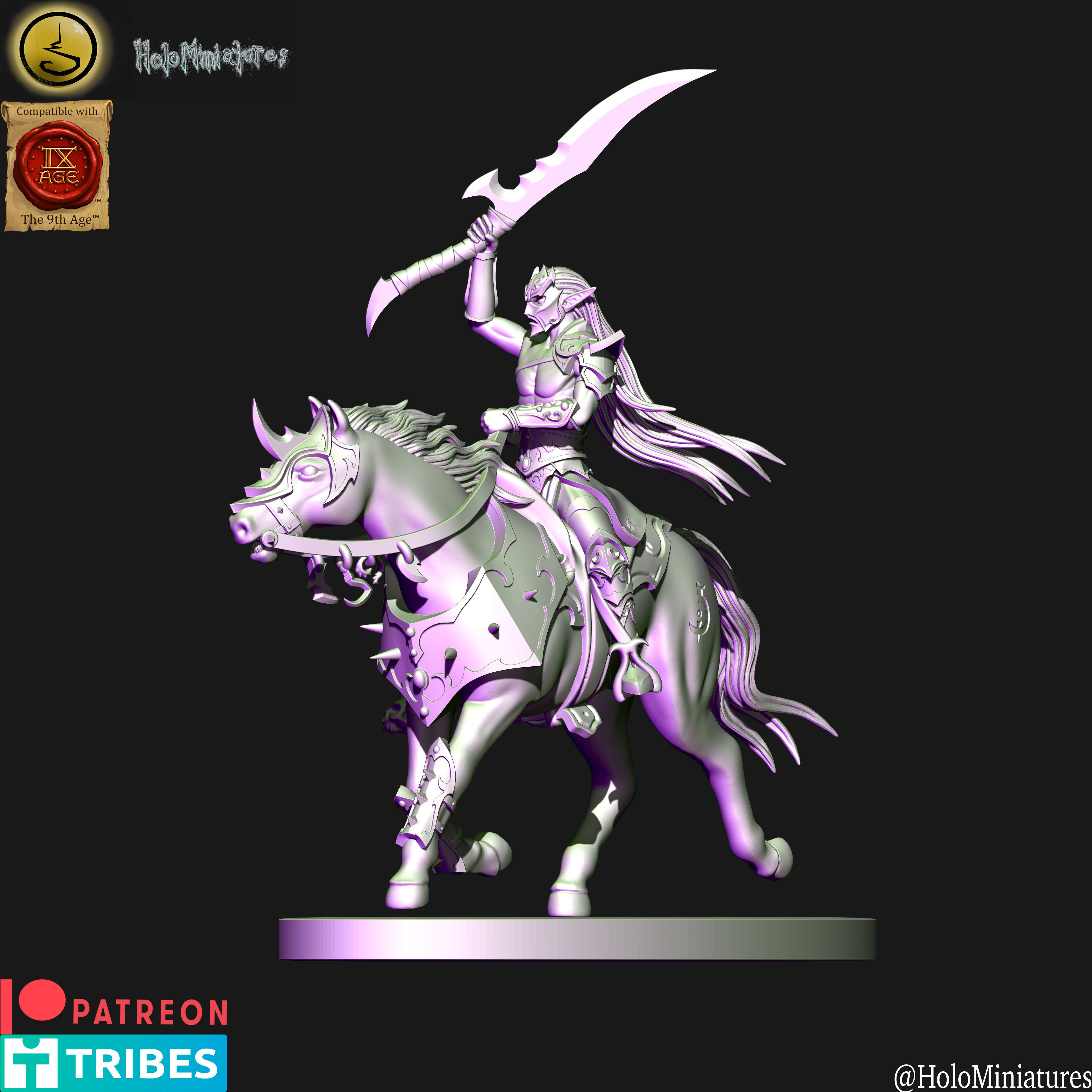 Dark elves Dread Acolytes unit  3D print model_8