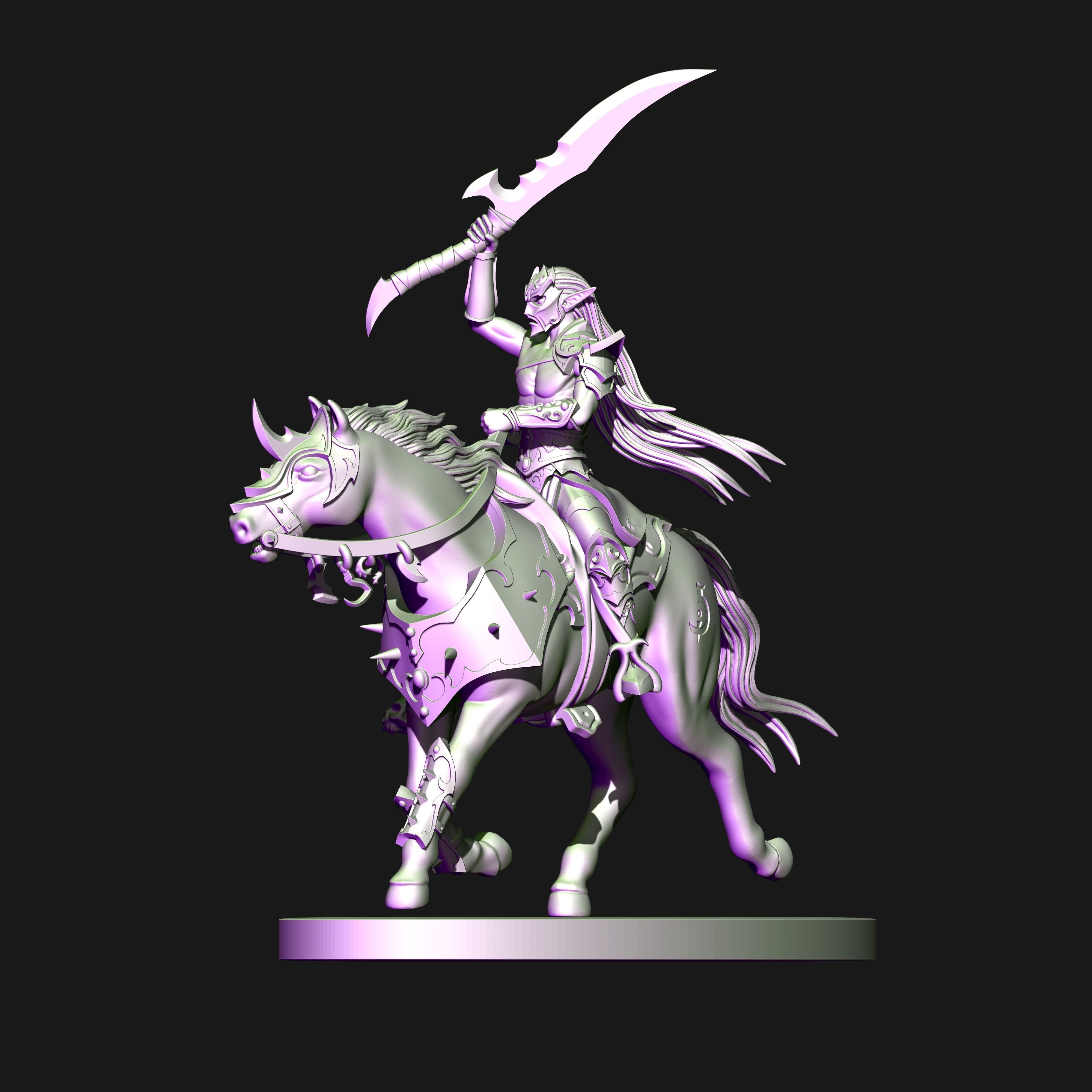 Dark elves Dread Acolytes unit  3D print model_9