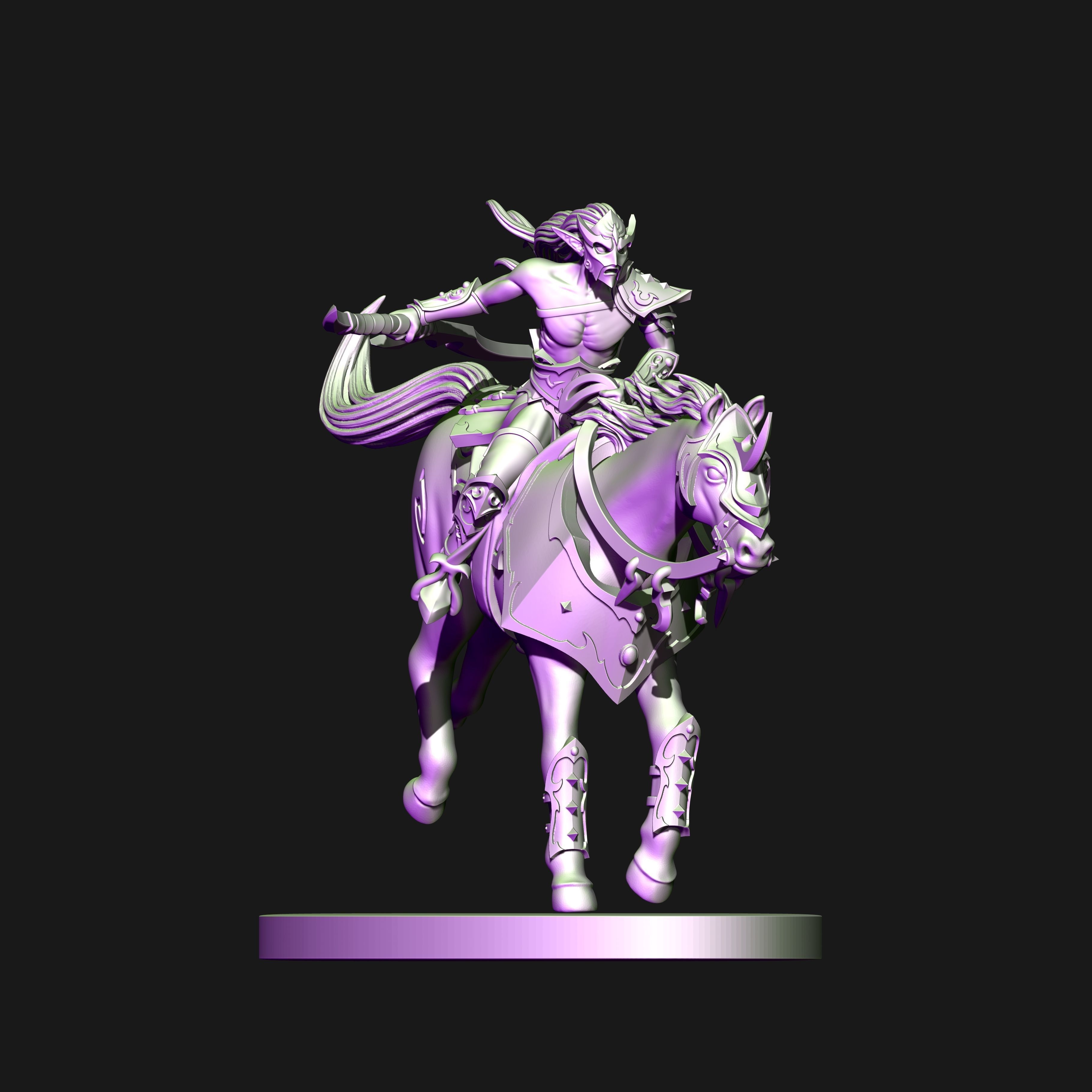 Dark elves Dread Acolytes unit  3D print model_13
