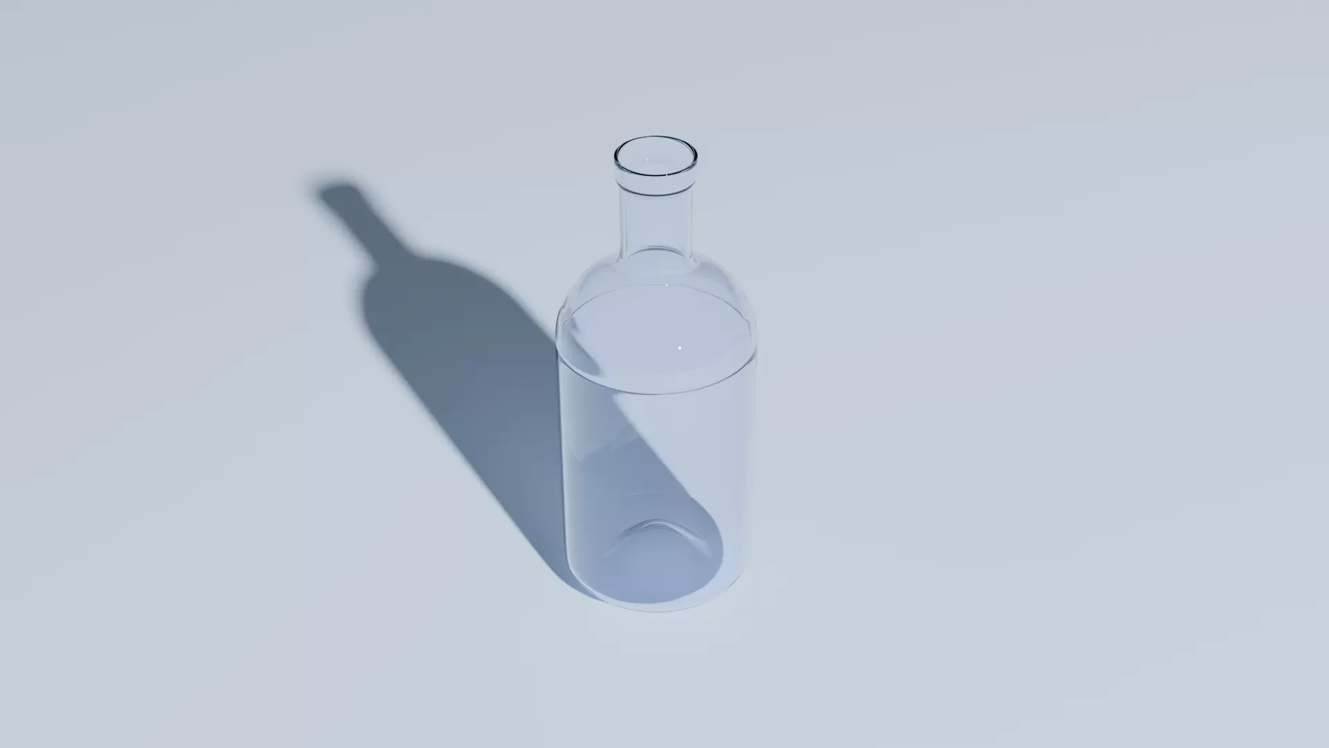 Transparent Glass Bottle Free 3D model