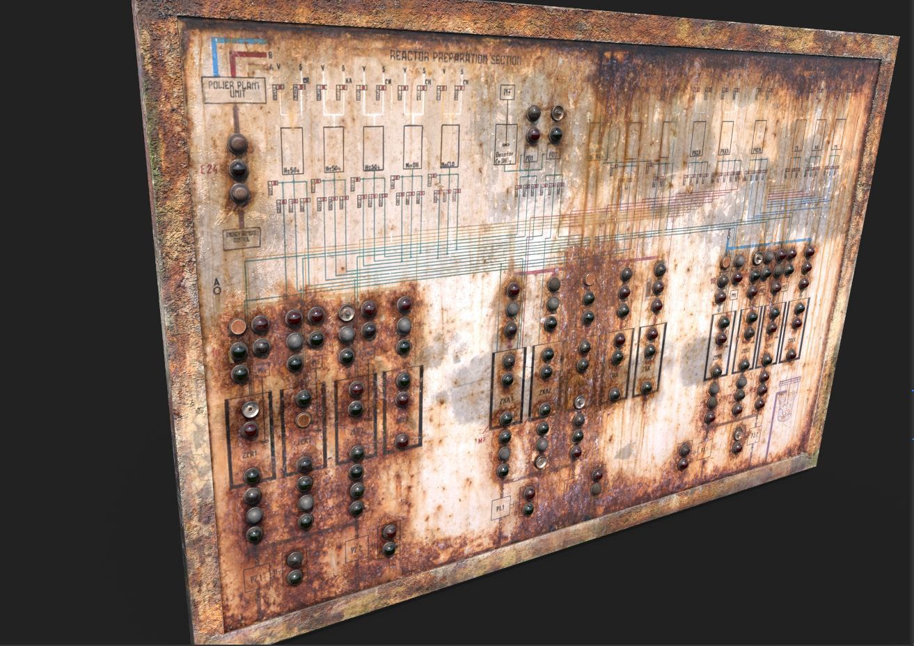 Old Control Panel 3D model_3