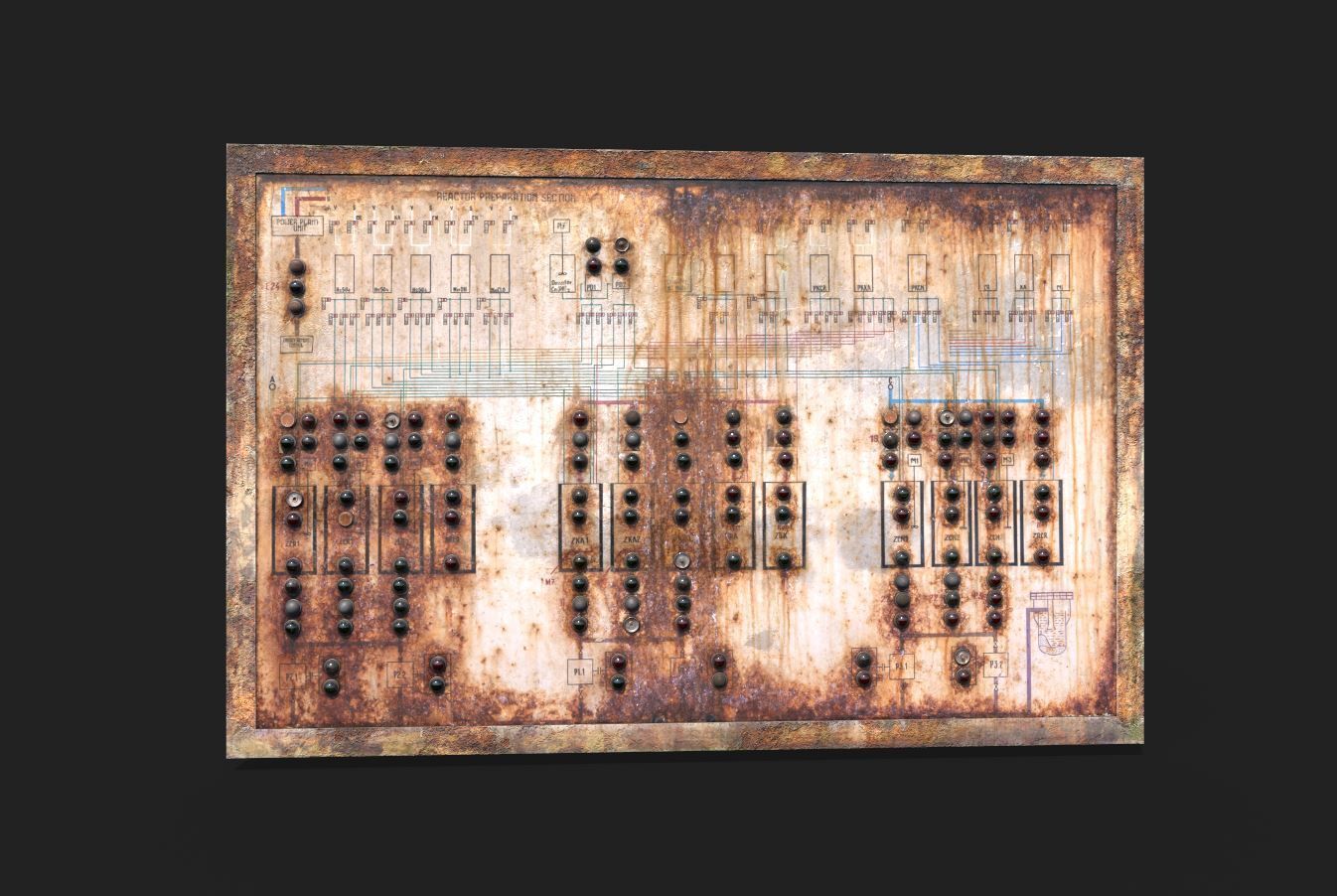 Old Control Panel 3D model_1