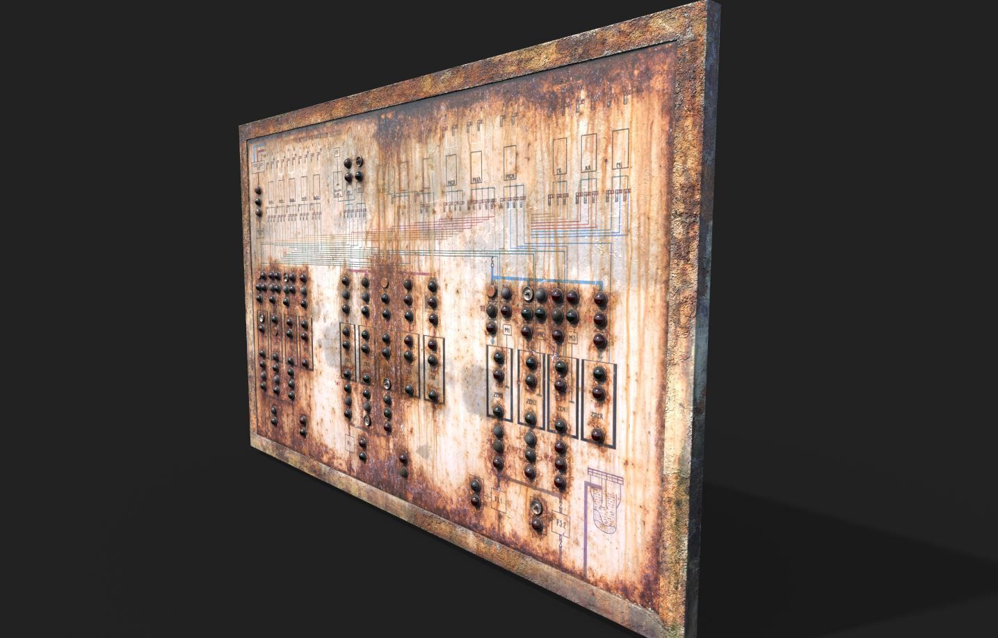 Old Control Panel 3D model_2