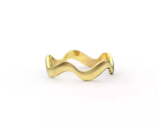 wave ring 3D model 3D print model