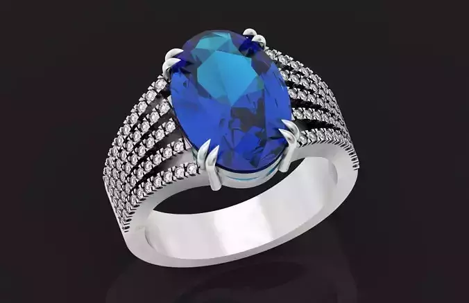  vintage ring with a large oval stone 1198