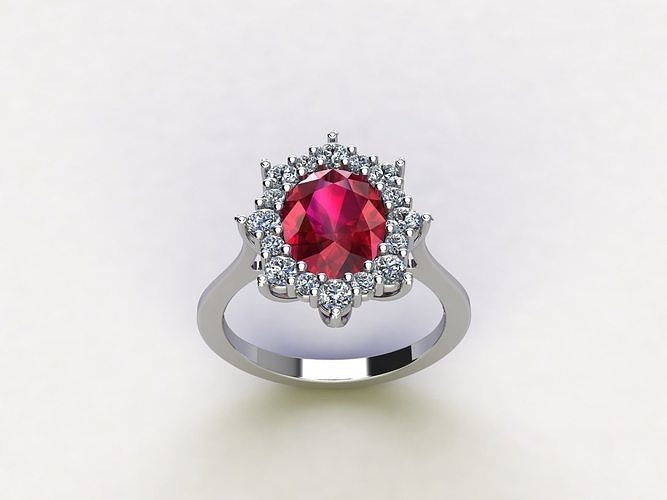 Flower ring 3D print model