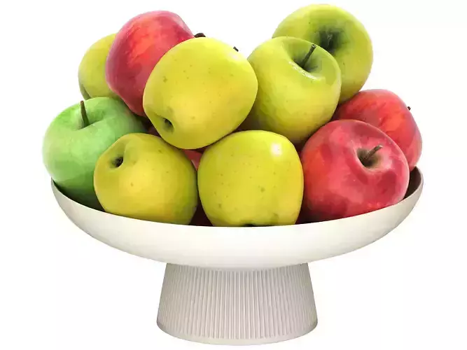 bowl of red and green apples