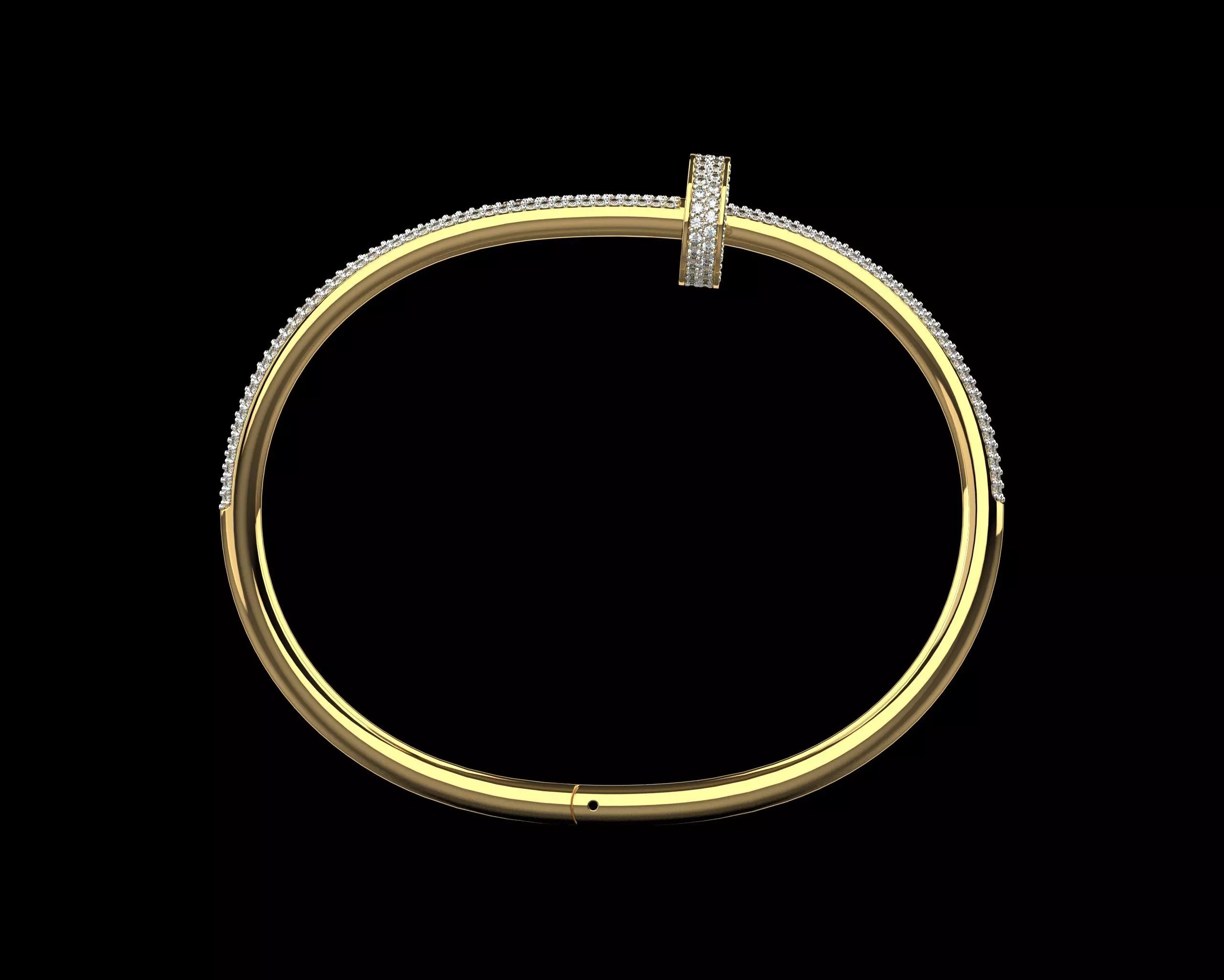 Juste un clou Bracelet 21 Size Full Diamonds N210 3D print model_0