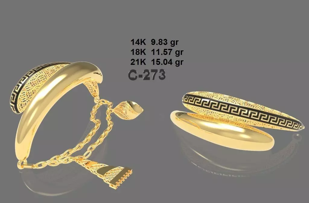 elegant bracelet model 3D print model_0