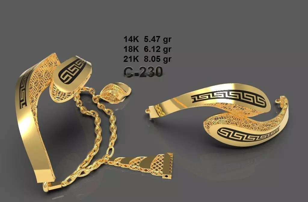elegant bracelet model 3D print model_0