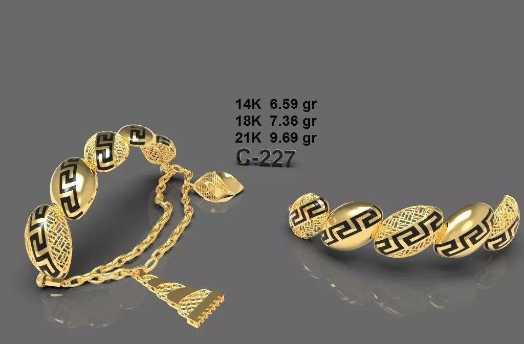 elegant bracelet model 3D print model_0