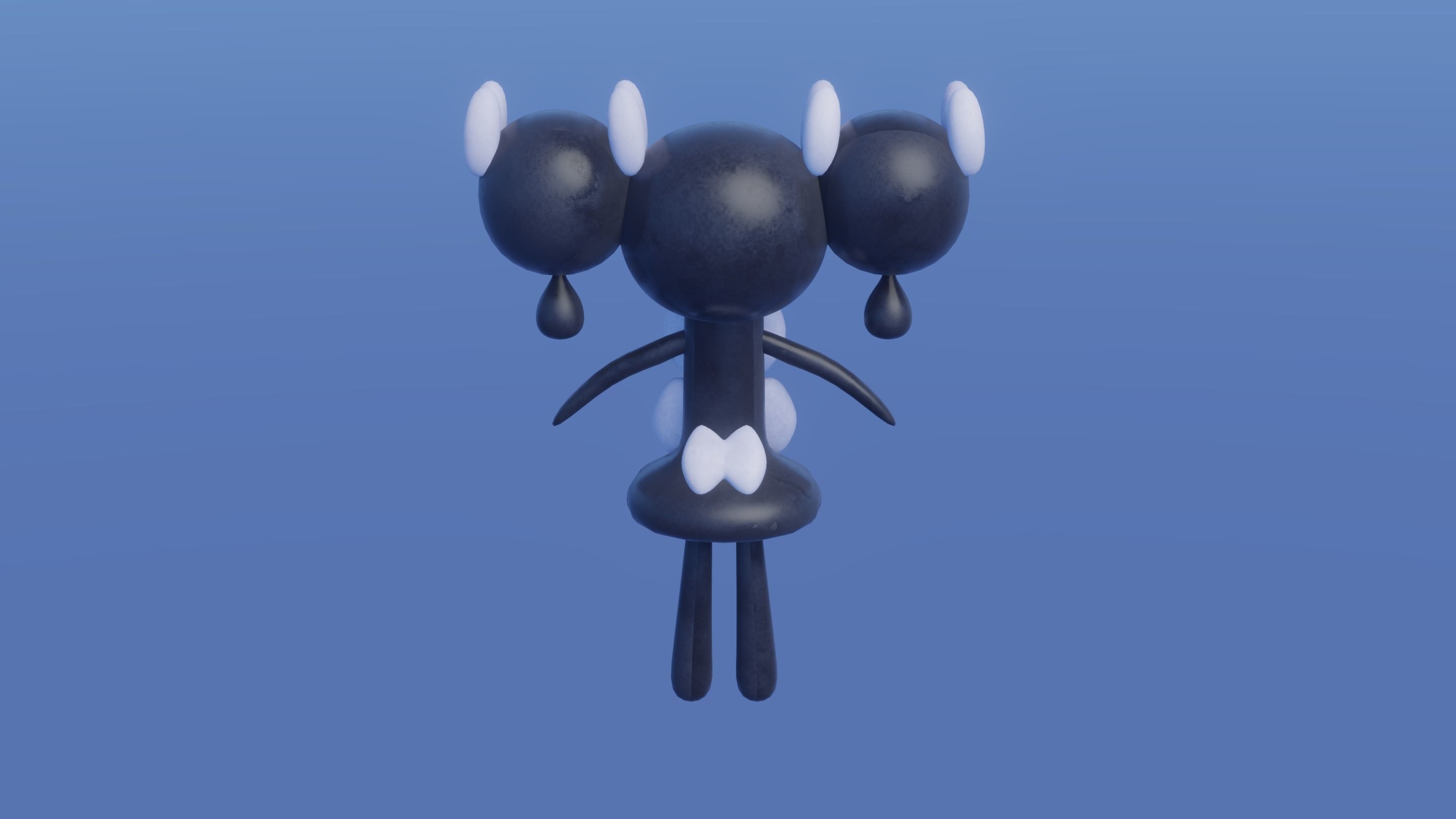 Pokemon Gothorita and Shiny version Rigged 3D model_8