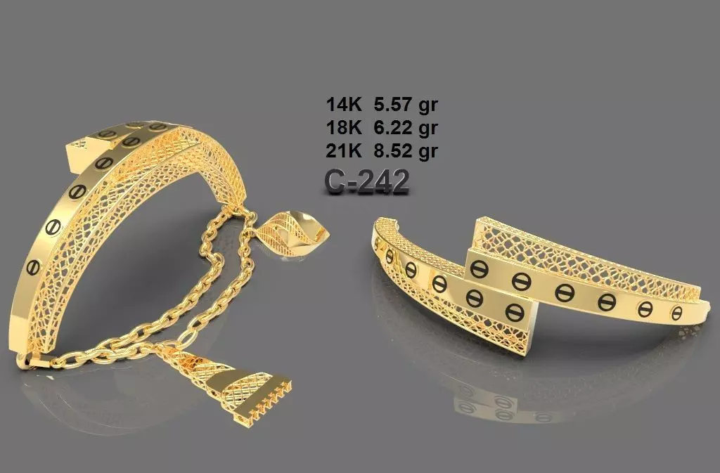 elegant bracelet model 3D print model_0