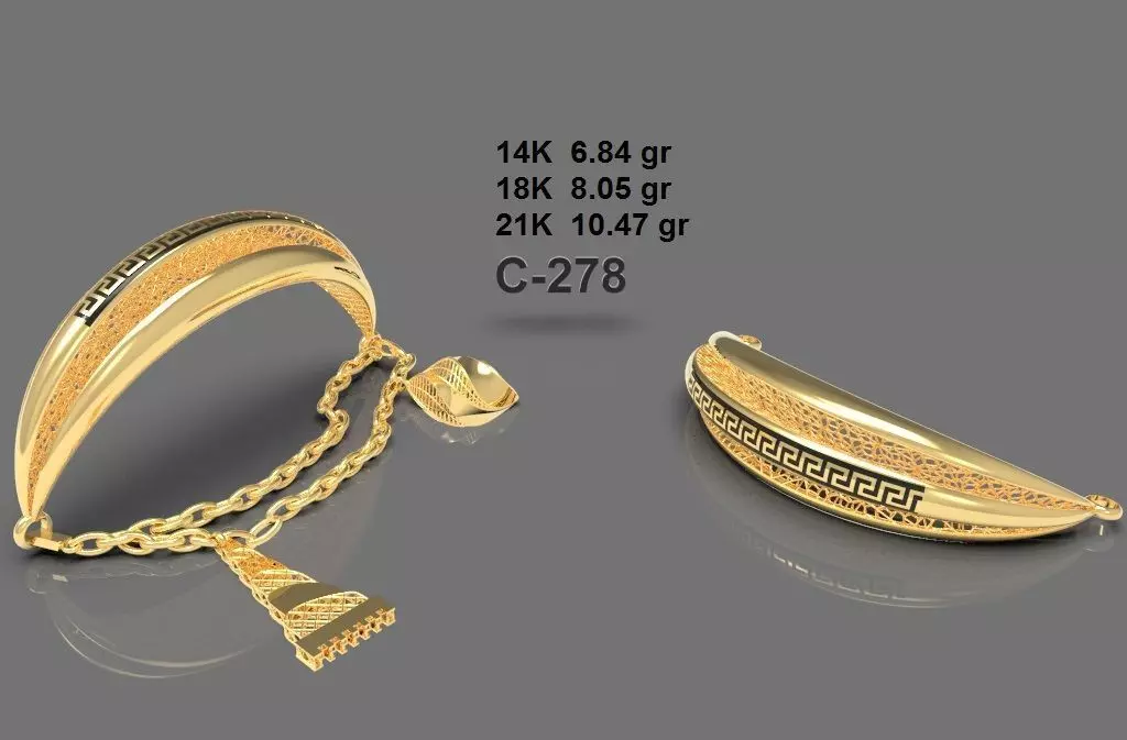 elegant bracelet model 3D print model_0