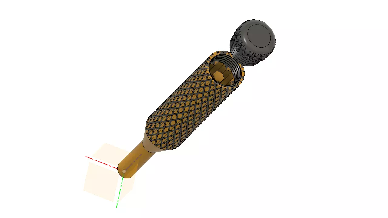 Screwdriver with reservoir 3D print model