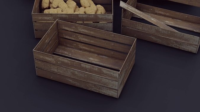 Potato Crates 3D model 7