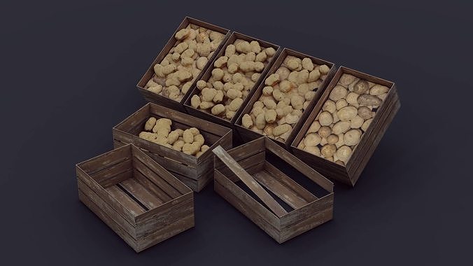 Potato Crates 3D model 6