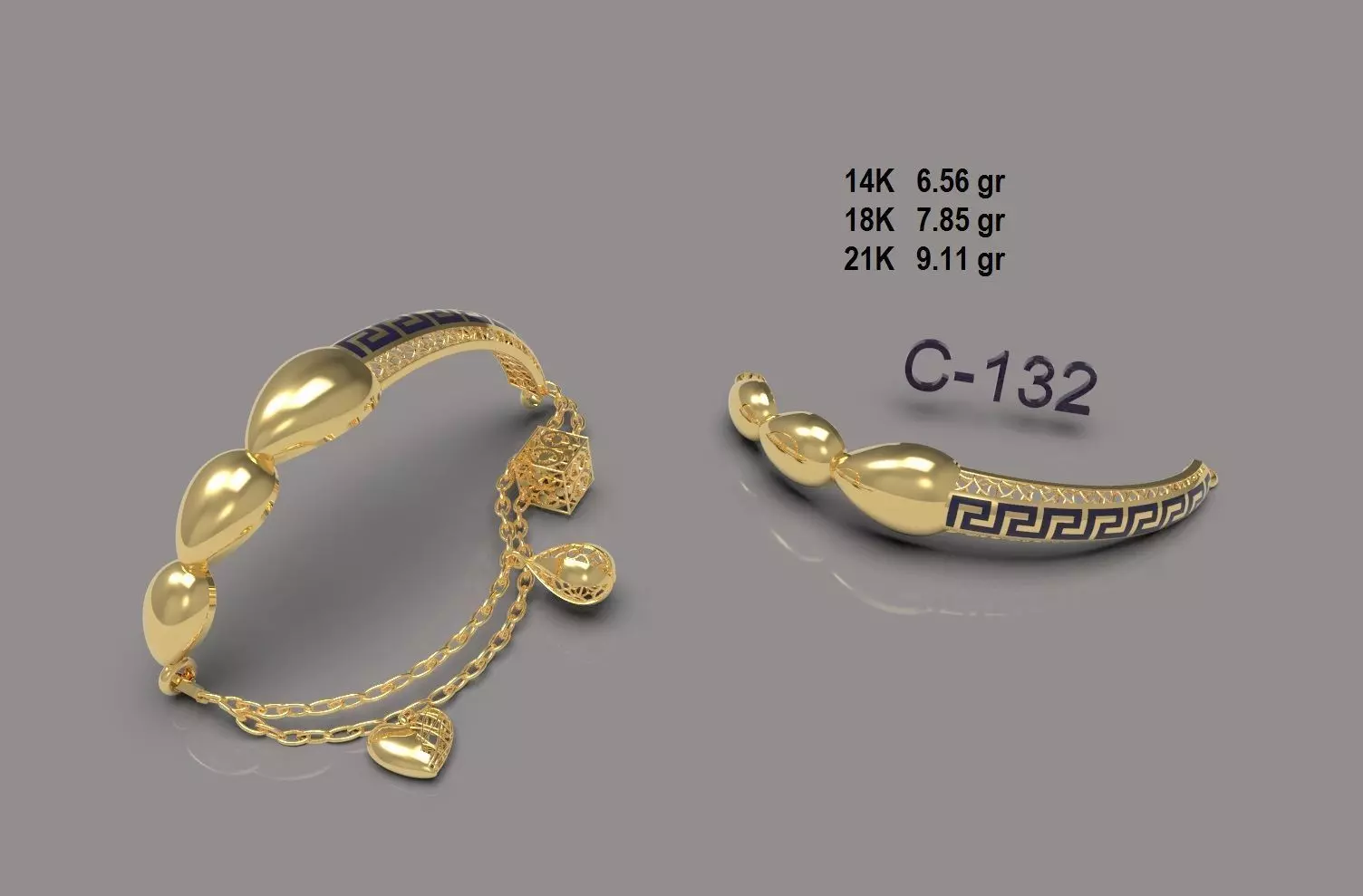 elegant bracelet model 3D print model_0