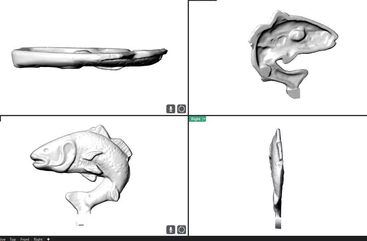 jumping  fish trout pendant 3D print model_0