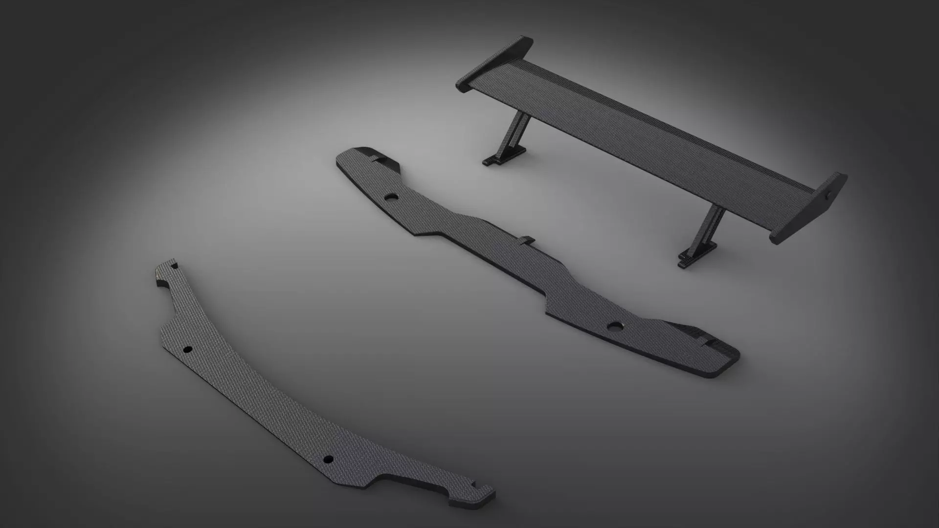 Bodykit moto car spoiler tuning 3D model