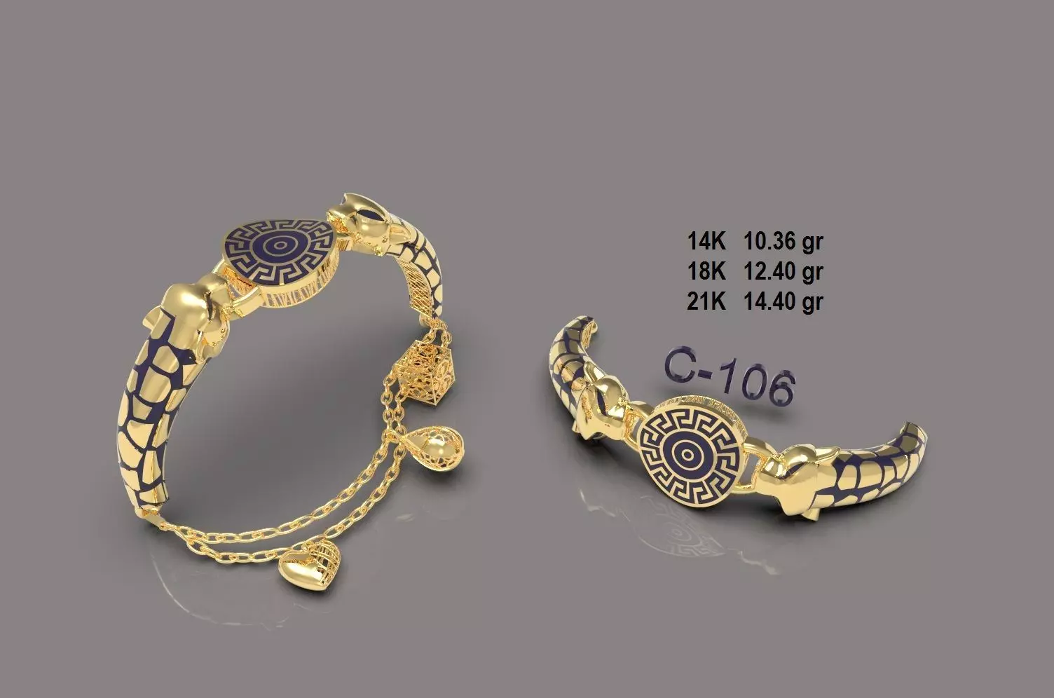 elegant bracelet model 3D print model_0