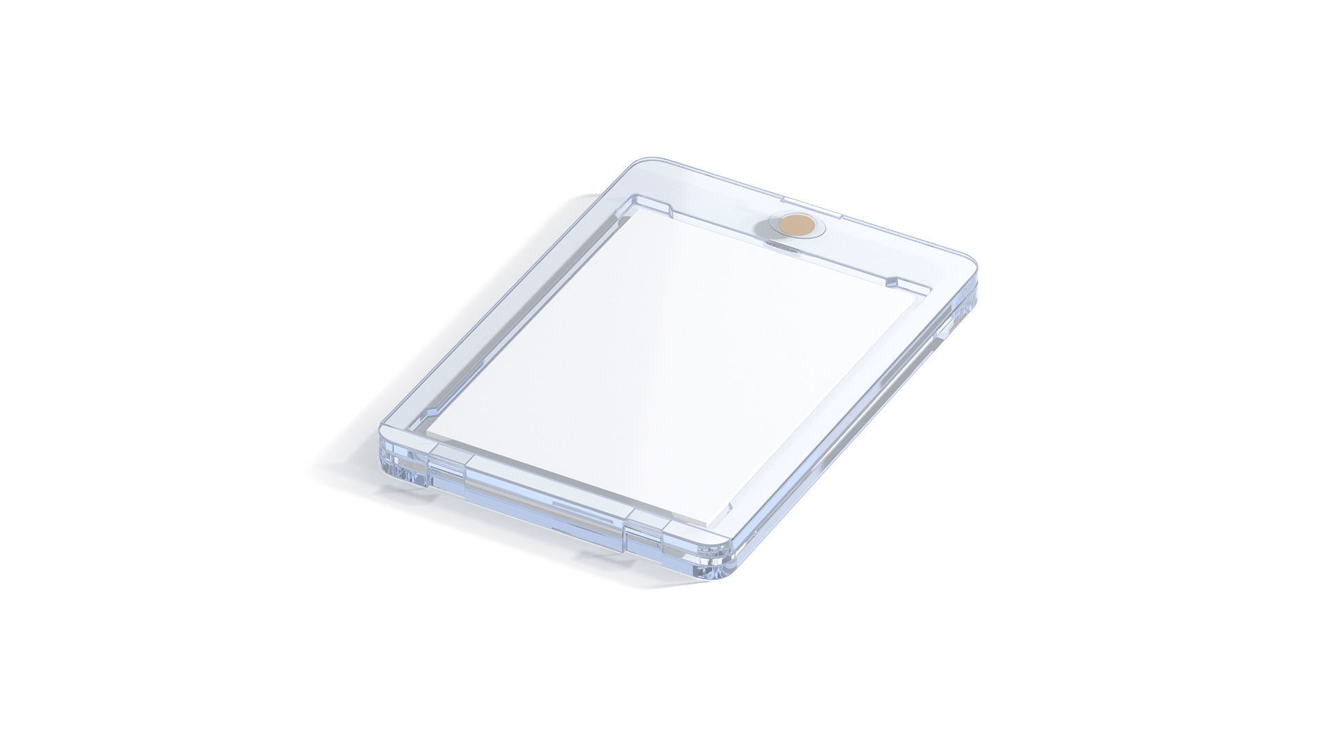 Transparent Magnetic Trading Card - plastic collectible case 3D model_3