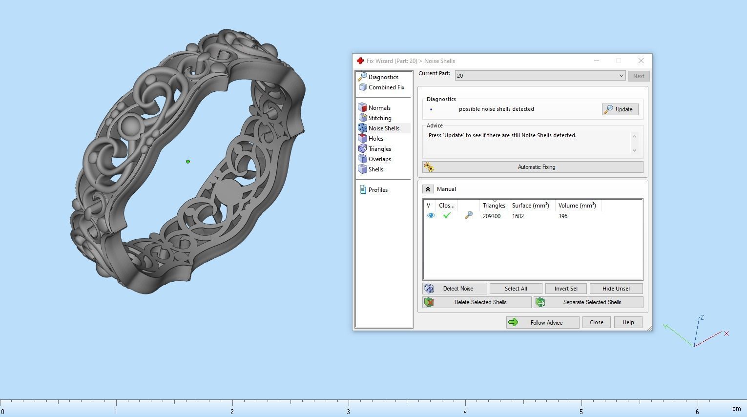 Ring with pattern  3D print model_8