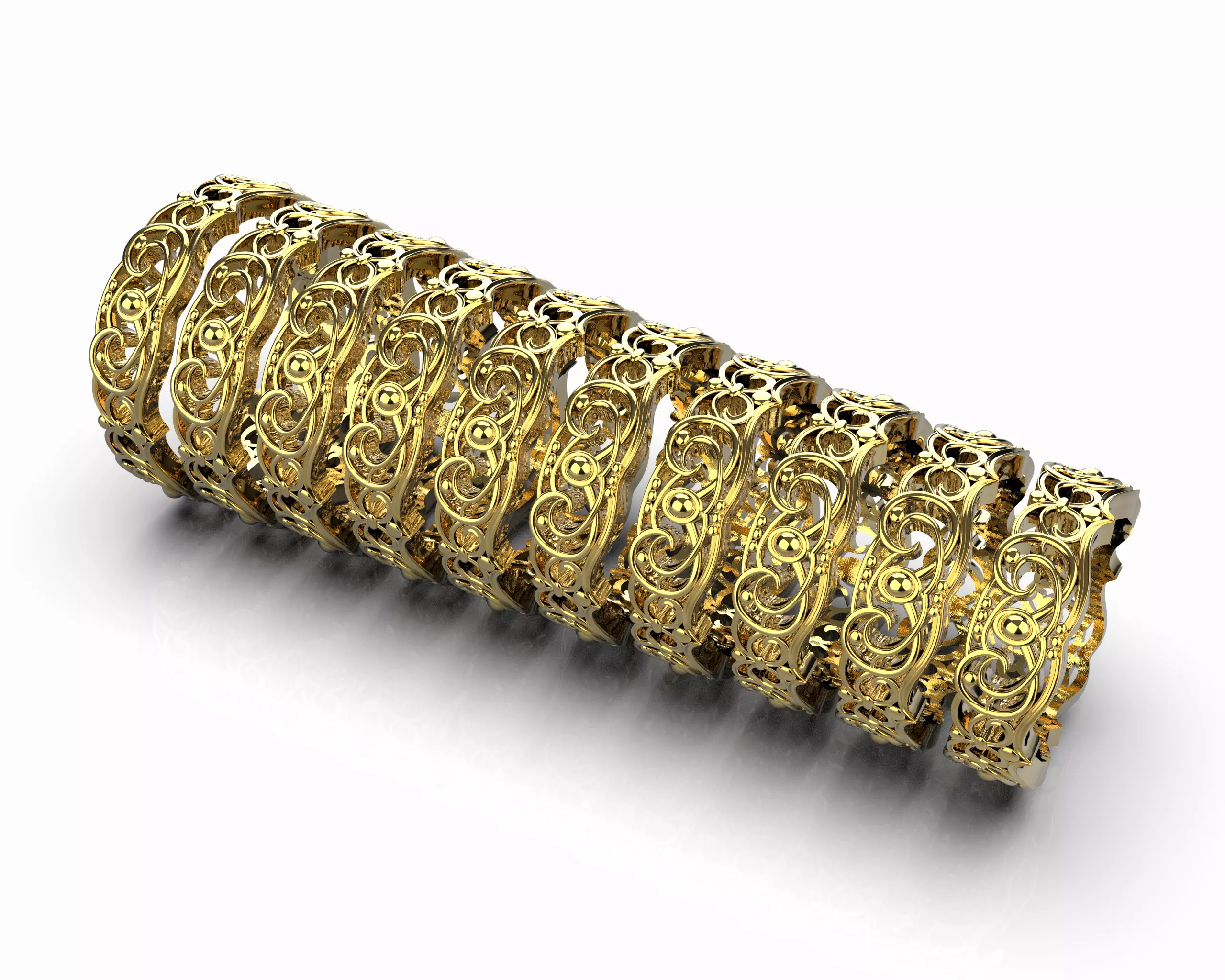 Ring with pattern  3D print model_0