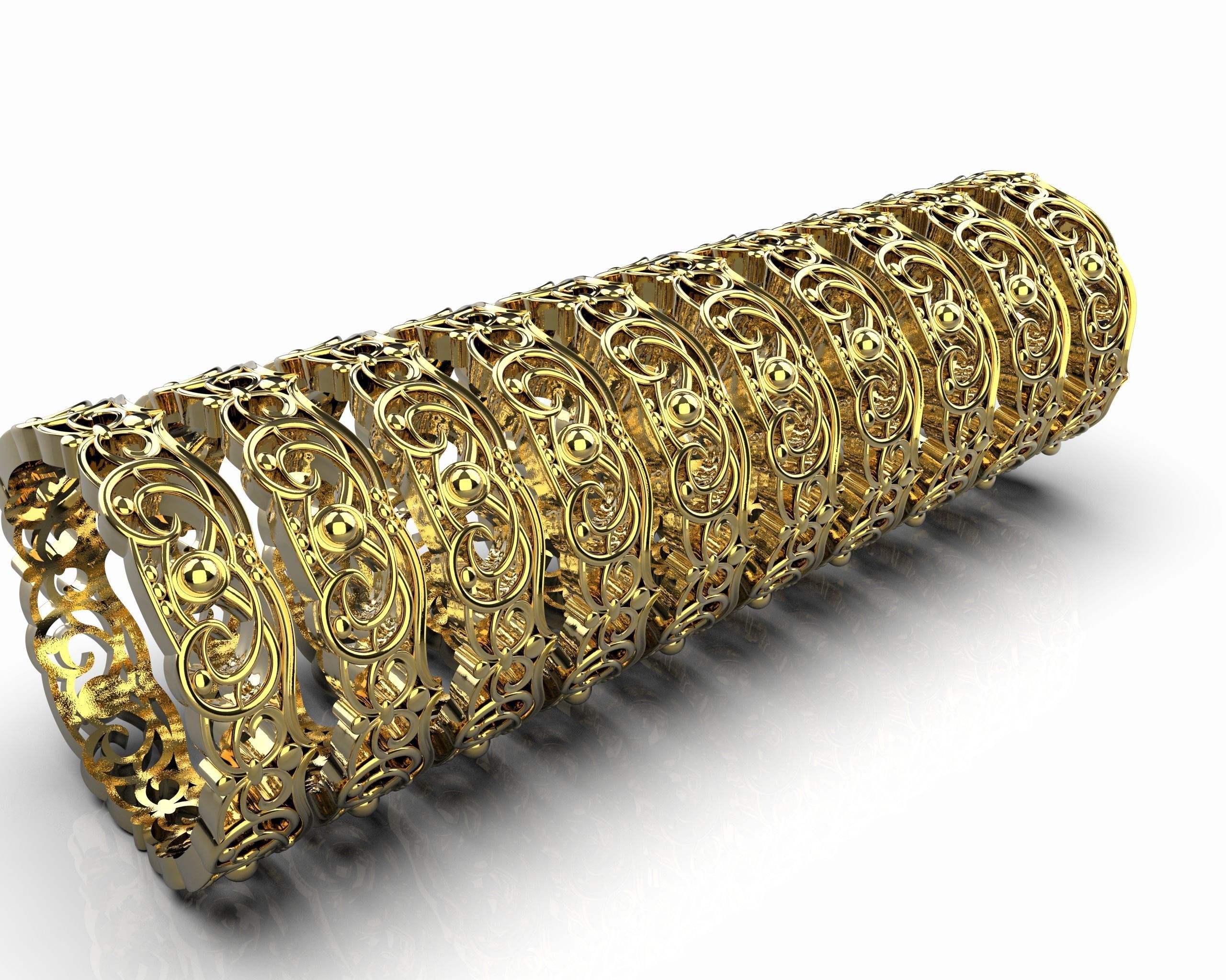 Ring with pattern  3D print model_2