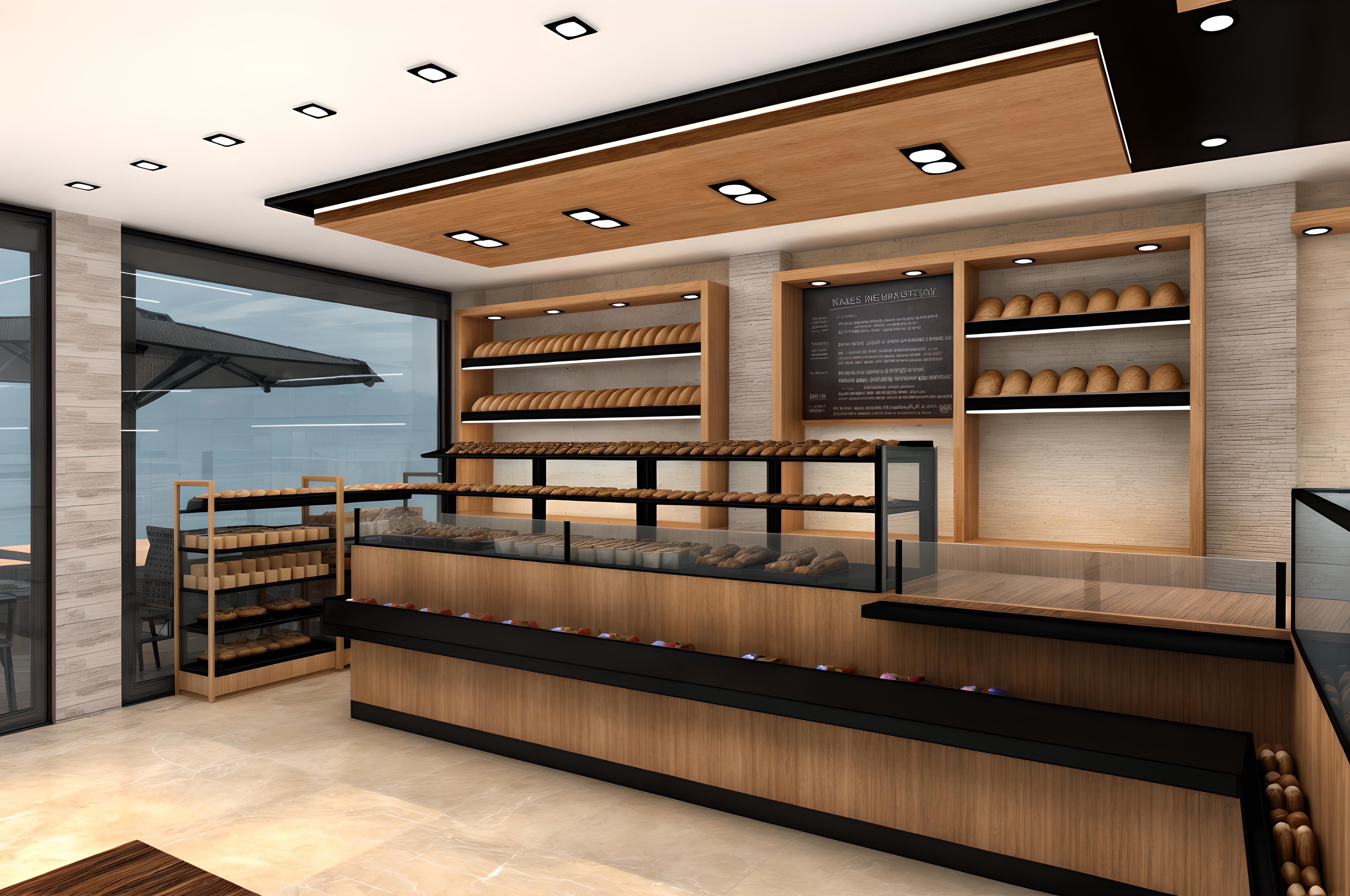 Bakery Interior Design Low-poly 3D model_3