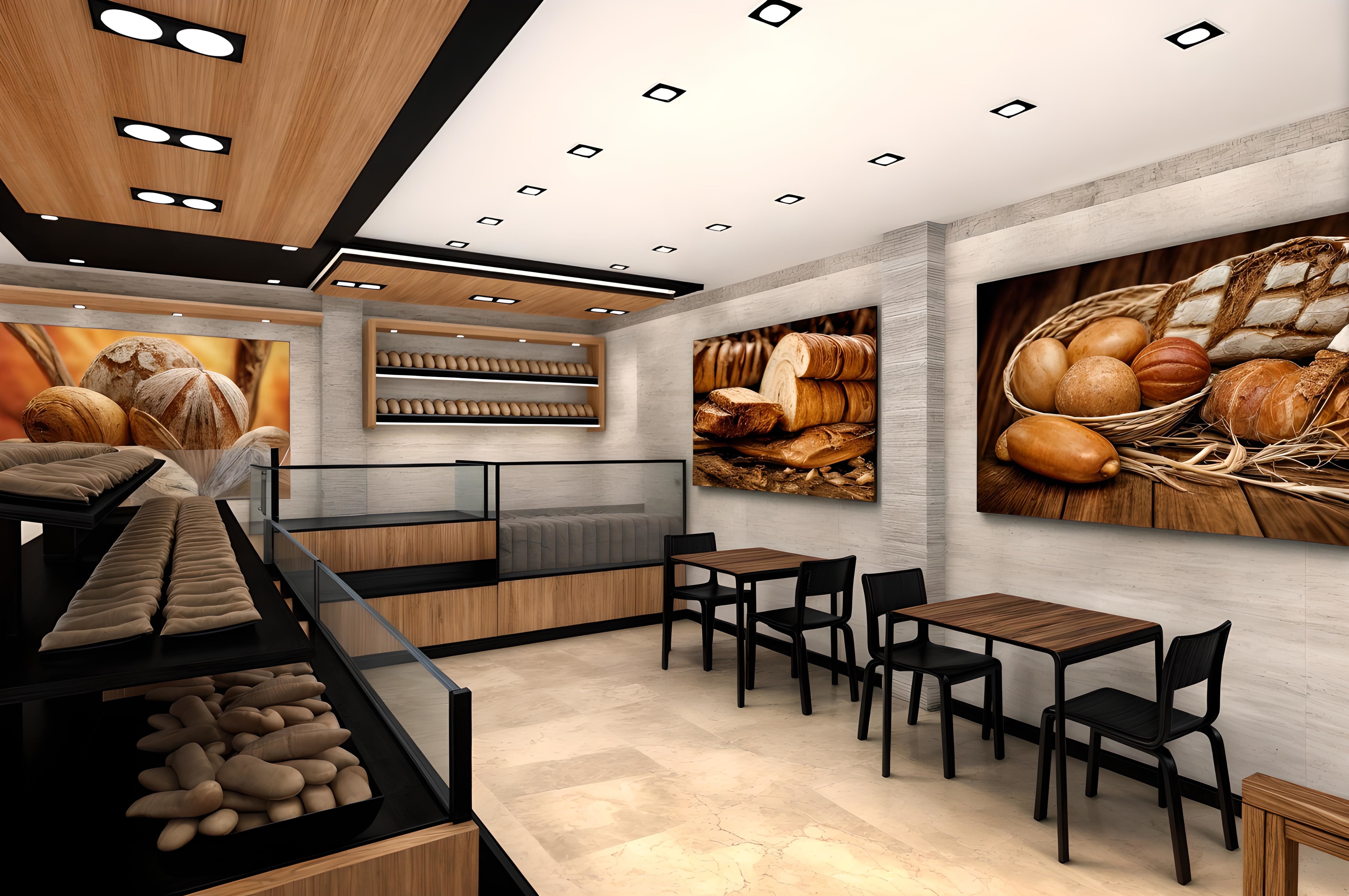 Bakery Interior Design Low-poly 3D model_2