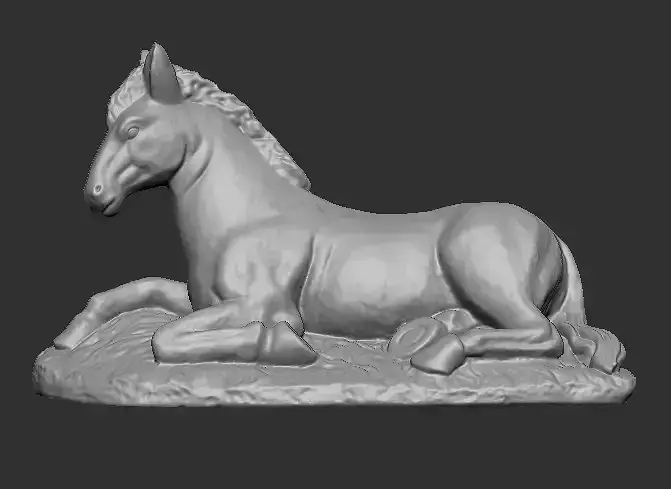Mule in the manger Mula en el pesebre Nacimiento 3D print model