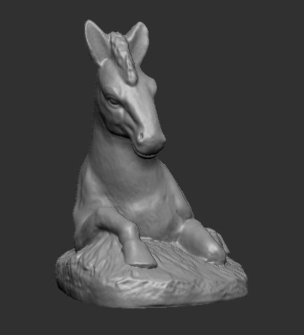 Mule in the manger Mula en el pesebre Nacimiento 3D print model_3