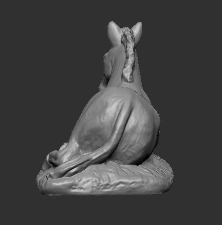 Mule in the manger Mula en el pesebre Nacimiento 3D print model_1