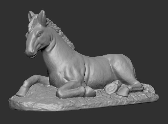 Mule in the manger Mula en el pesebre Nacimiento 3D print model_4