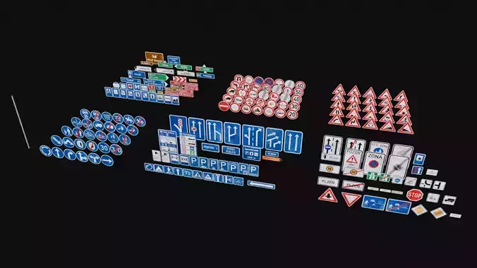 Complete Czech road signs collection - 203 signs