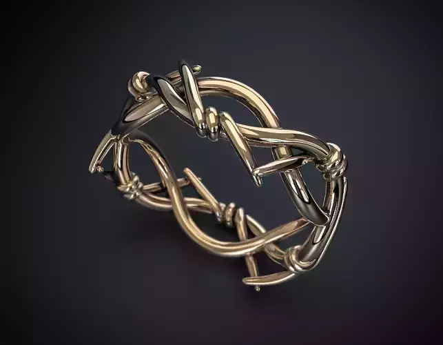 A RING IN THE FORM OF BARBED WIRE Printable Model 3D print model