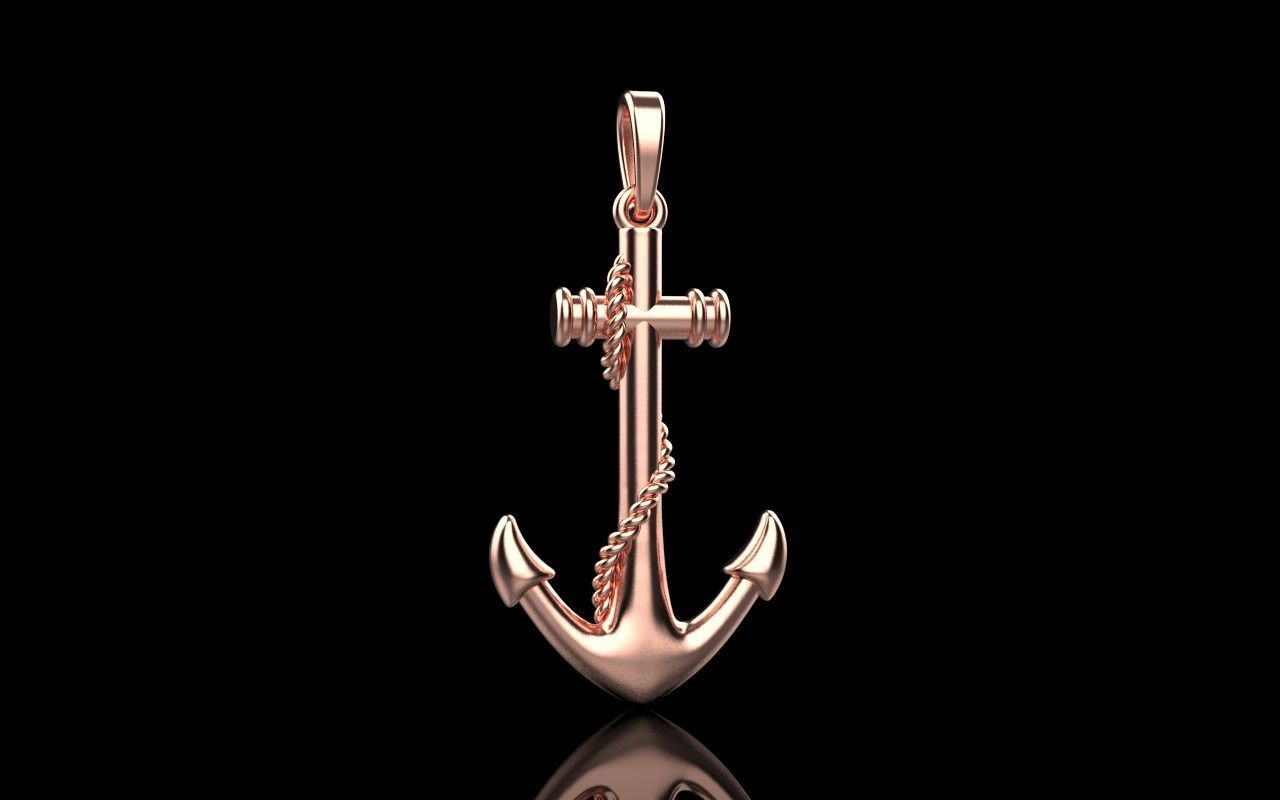 anchor pendant model 841 3D print model_32